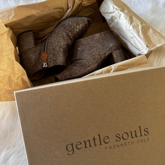 Gentle Souls Womens Camelia Cocoa Open Toe Booties Size 5.5 Medium (B  M) - Picture 5 of 5